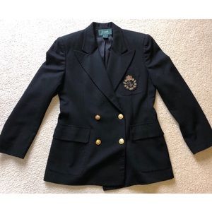 Ralph Lauren Navy Crest Blazer Jacket